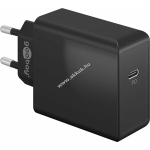 Hálózati USB-C Power Delivery gyorstöltő (65W) fekete