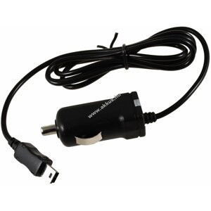 Powery autós töltő navigációhoz beépített TMC antennával 12-24V mini USB kábellel  1000mA