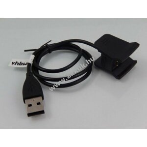 USB töltőkábel FitBit Alta HR Smartwatch 55cm fekete Reset-funkcióval