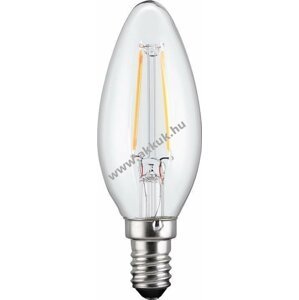 Goobay filament LED-gyertya izzó 2,8W (24W) foglalat E14 meleg-fehér (2700K) 250lm nem dimmerelhető