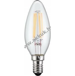 Goobay filament LED-gyertya izzó 4W (37W) foglalat E14 meleg-fehér (2700K) 450lm nem dimmerelhető