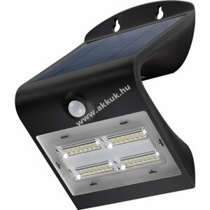 Goobay LED-es napelemes fali lámpa mozgásérzékelővel 3,2W fekete