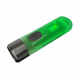Kulcstartó, zseblámpa Nitecore TIKI  GITD - Glow in the Dark, zöld Micro-USB
