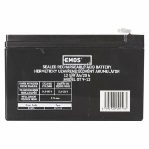 Helyettesítő ólom akku Diamec típus: DM12-9 12V 9Ah (EMOS)