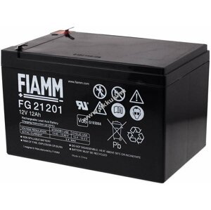 Ólom akku 12V 12Ah (FIAMM) típus FG21201 VDS-minősítéssel (csatlakozó: F1)