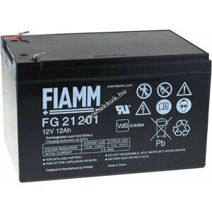 Ólom akku 12V 12Ah (FIAMM) típus FG21202 VDS-minősítéssel (csatlakozó: F2)