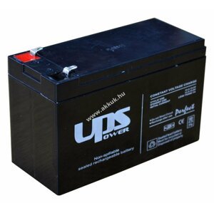 Ólom akku 12V 7Ah (UPS POWER) helyettesíti: 12V 7,2Ah típus BT7.2-12 (csatlakozó: F1)