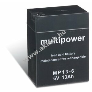Ólom akku 6V 13Ah (Multipower) típus MP13-6