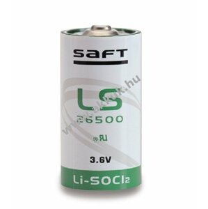 SAFT lithium elem típus LS26500 - C 3,6V 7,7Ah (Li-SOCl2)