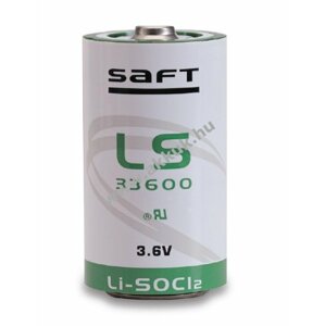 SAFT lithium elem típus LS33600 - D 3,6V 17Ah (Li-SOCl2)