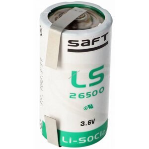 SAFT lithium elem típus LS26500, 3.6V, U-füles, Li-SOCl2