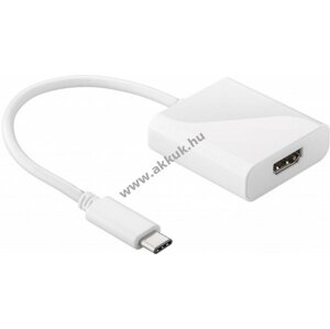 USB-adapter USB-C 3.1 -> HDMI - fehér