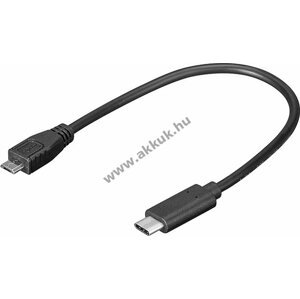 Goobay USB kábel 2.0 (micro USB) B  -> USB-C 3.1 csatlakozó - 20cm