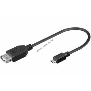 Goobay OTG (On The Go) USB 2.0 kábel micro USB csatlakozóval 20cm - Kiárusítás!