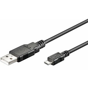 Goobay USB 2.0 kábel micro USB csatlakozóval 15cm (dupla árnyékolású) 2.0 Hi-Speed - Kiárusítás!
