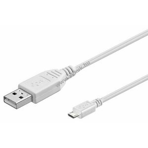 Goobay USB kábel 2.0 nagy sebességű micro USB 5m fehér