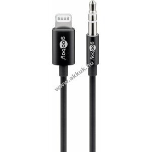 Goobay Apple Lightning audiokábel (3,5mm Jack) 1m fekete - A készlet erejéig!