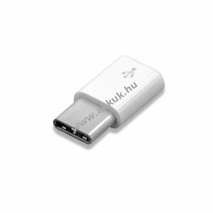 Adapter micro USB-ről USB C-re, fehér