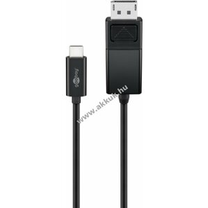 USB-C - Displayport adapterkábel, 4k60Hz, 1,20 m - A készlet erejéig!