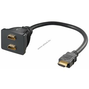 HDMI kábel adapter 2db 19 tűs HDMI aljzat >19 tűs HDMI csatlakozóra