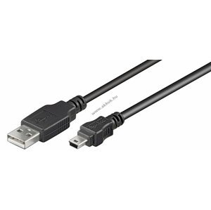 Goobay USB kábel 2.0 mini USB 5pin csatlakozóval 1,5m fekete