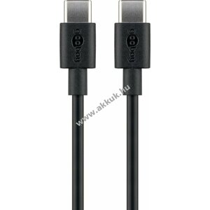 Goobay USB C töltő- és adatkábel fekete (50cm)