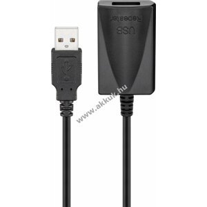 Aktív 2.0 USB hosszabbító kábel, black, 5m
