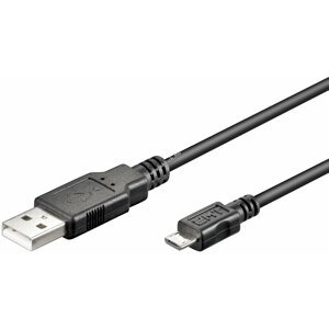 Goobay USB kábel 2.0 micro USB csatlakozóval 1,8m fekete - Kiárusítás! - A készlet erejéig!