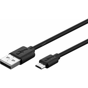 Micro USB kábel gyors töltésre és szinkronizálásra fekete 1m - Kiárusítás! - A készlet erejéig!