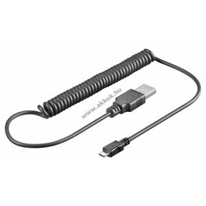 Goobay USB kábel micro USB csatlakozóval 1m (rugalmas, spirálvezeték)