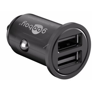Goobay autós USB mini adapter töltő 12V 2db USB fekete (4,8A) - Kiárusítás!