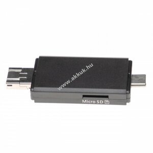 3 az 1-ben microSD/SD kártyaolvasó adapter USB, USB Micro-B, USB Typ C 3.1 - A készlet erejéig!