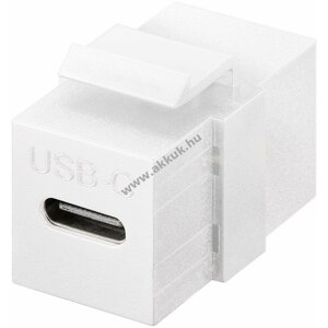 Keystone modul USB C csatlakozó USB 3.2 Gen 2 (10 Gbit/s), fehér, USB CT aljzat > USB C aljzat