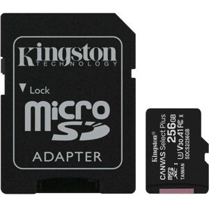 KINGSTON 256GB MICROSDHC CANVAS PLUS MEMORIAKARTYA 100MB/85MBS- UHS-I CLASS 10 GEN 3 SDCS2/256GB