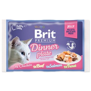 BRIT PREMIUM CAT TASAKOK DELICATE FILLETS IN JELLY DINNER PLATE 340G (293-111244)