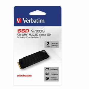 VERBATIM SSD 2TB VI7000G INTERNAL PCIE NVME M.2, BELSO MEGHAJTO, FEKETE