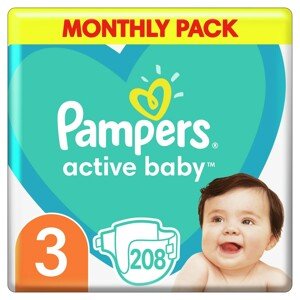 PAMPERS ACTIVE BABY MONTHLY BOX S3 208DB, 6-10KG
