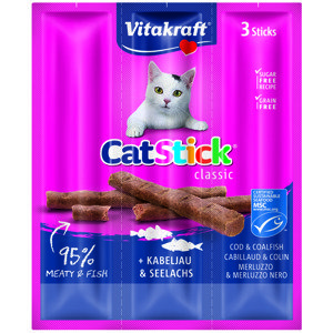 VITAKRAFT CAT STICK MINI TOKEHAL/FEKETE TOKEHAL 3 DB, 18 G, 2424003