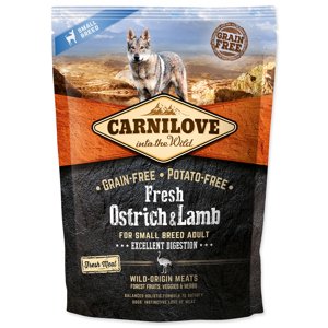CARNILOVE FRESH OSTRICH AND LAMB EXCELLENT DIGESTION FOR SMALL BREED DO