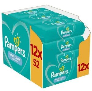 PAMPERS WIPES BOX 624DB (12X52) FRESH CLEAN